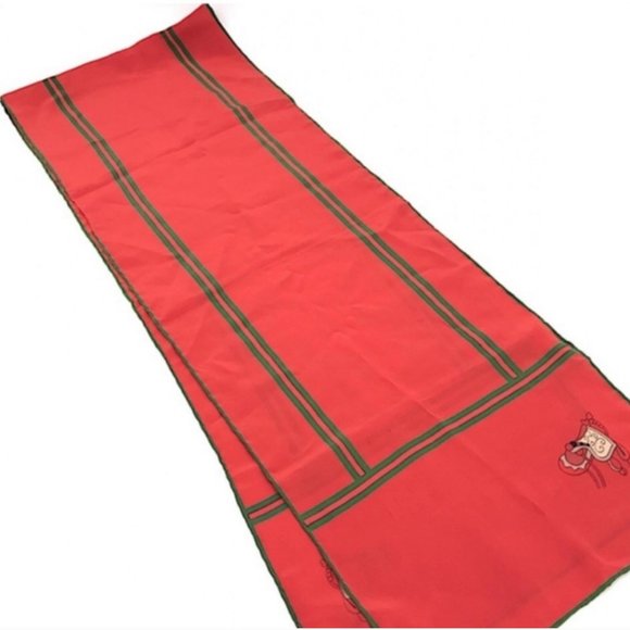 Gucci Red Orange Vintage Scarf - Picture 1 of 8